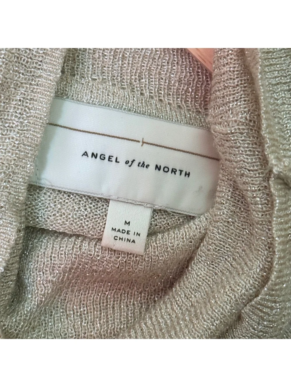 Anthropologie Angel of the North Savine beige turtleneck sweater